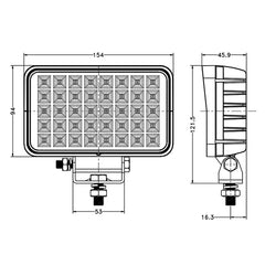 Best LED Tractor Work Lights|4''40W|Wide Flood|12V 24V DC