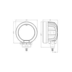 Forklift Blue Safety Lights|5 Inch 45W 3,600 LM|Spot Beam|LED Light for Forklift