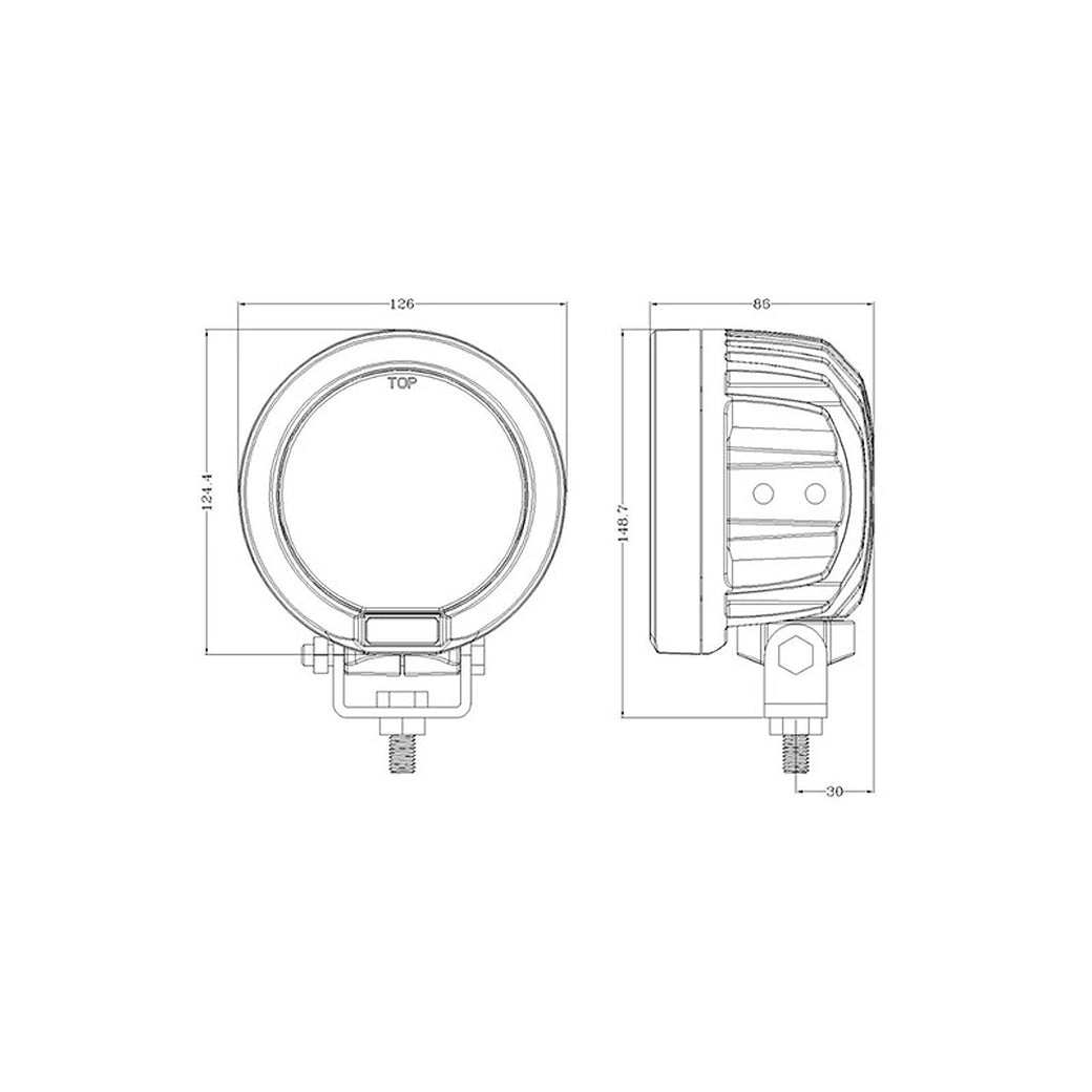 Forklift Blue Safety Lights|5 Inch 45W 3,600 LM|Spot Beam|LED Light for Forklift