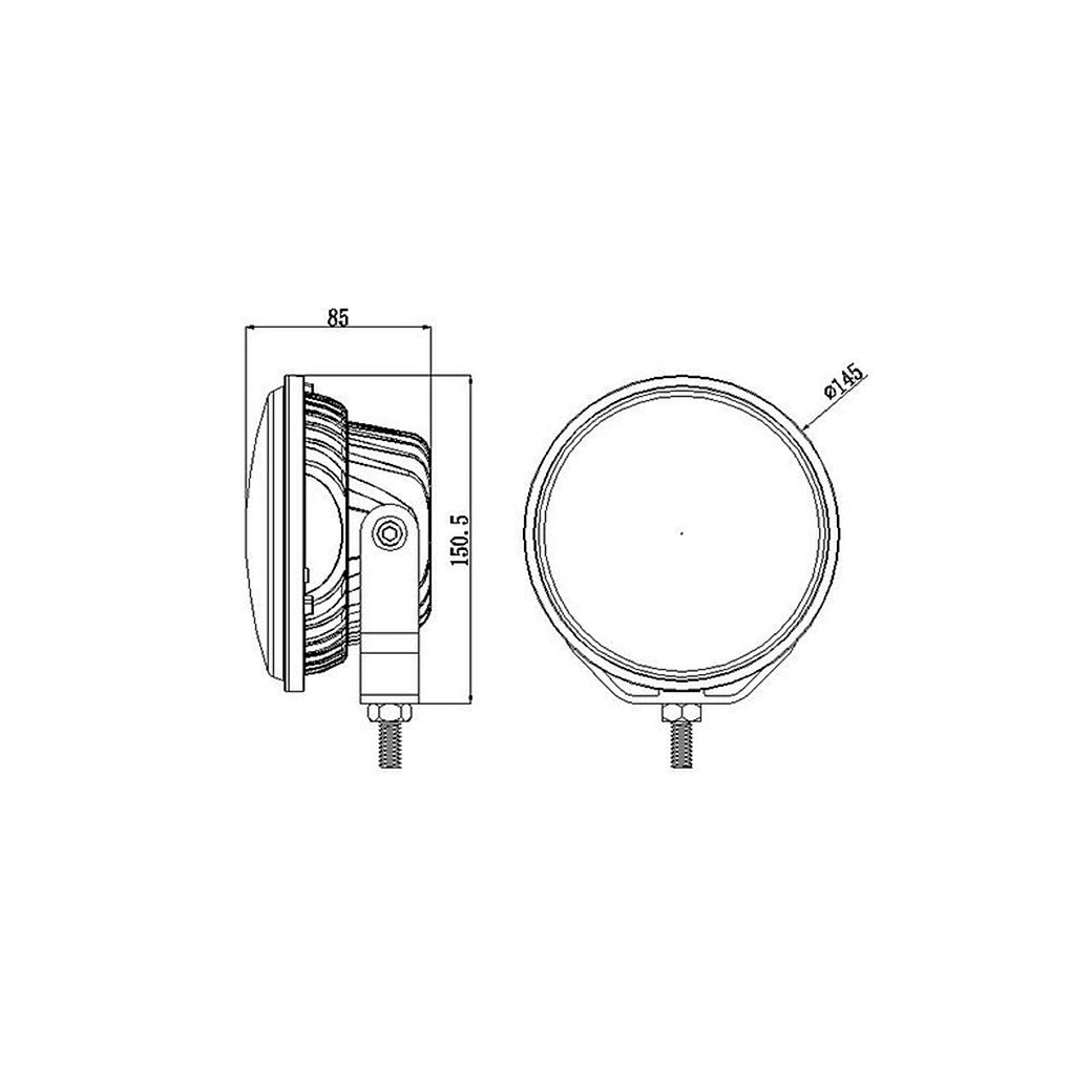 5.75inch 36W Flush Mount Convex Lens High Low Beam LED Head Light