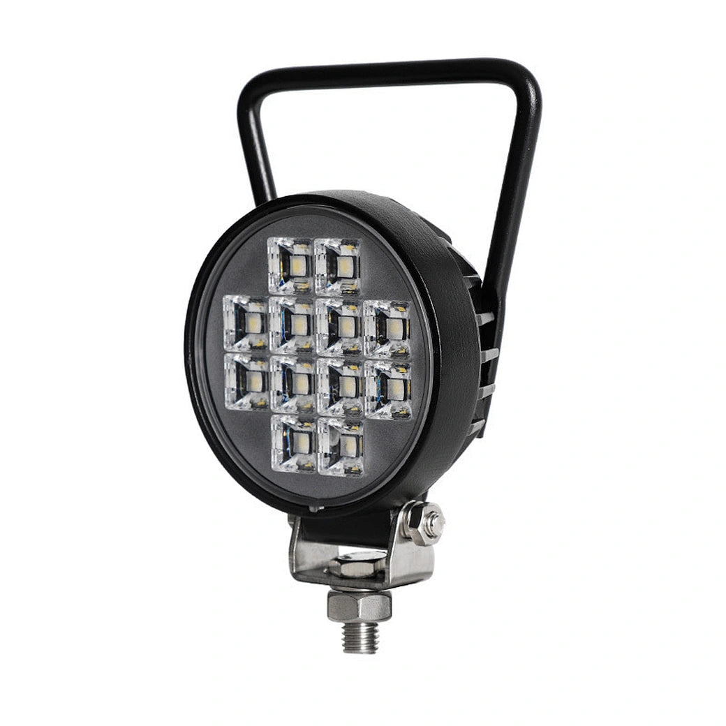 Portable LED Work Light|3'' 12W|PC Lens|Wide Flood|12V 24V DC