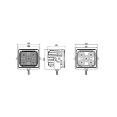 5 inch 50W High Power LED Work Light E-Mark Approved